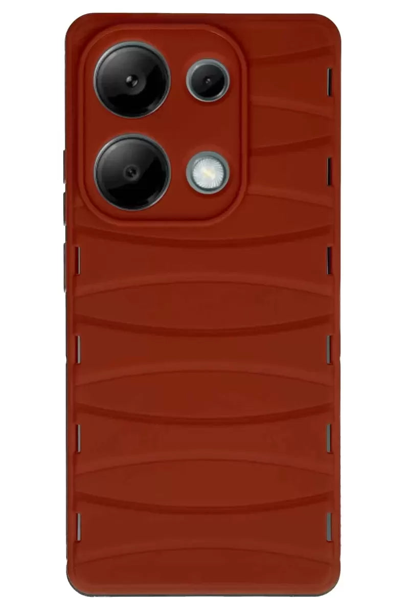 Newface Xiaomi Redmi Note 13 Pro 4g Kılıf Bibercas Silikon Kapak - Kırmızı