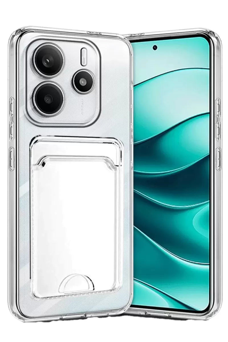 Newface Xiaomi Redmi Note 14 4g Kılıf Kart Şeffaf Silikon - Şeffaf