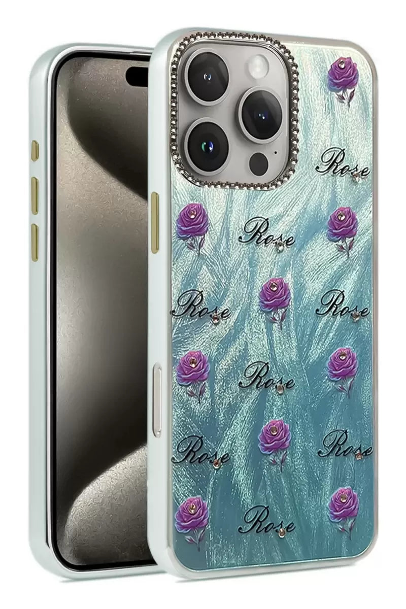 Newface Apple İphone 16 Pro Max Kılıf Blade Aynalı Desenli Kapak - Desen 9