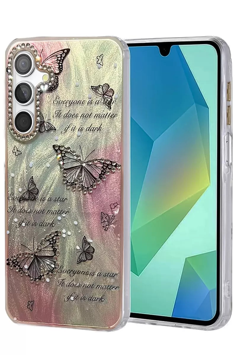 Newface Samsung Galaxy A15 4g Kılıf Blade Aynalı Desenli Kapak - Desen 6