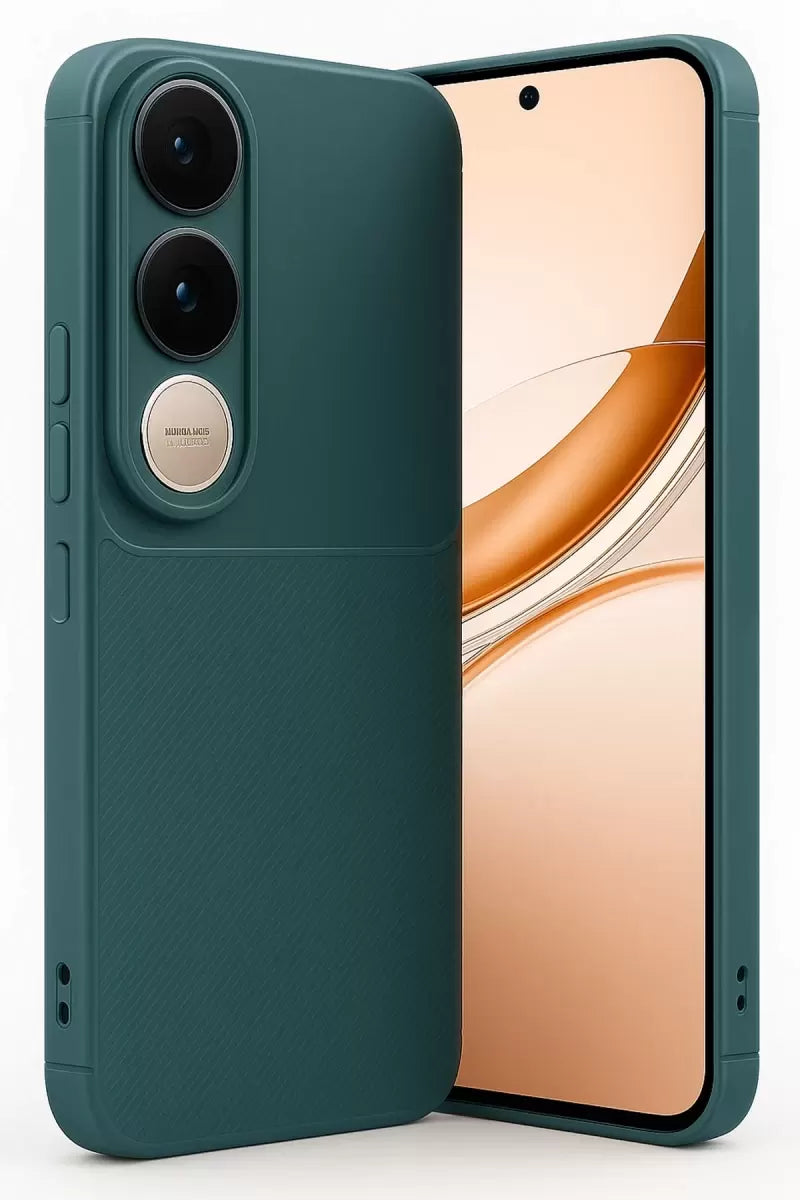 Newface Vivo V50 Lite 4g Auto Focus Karbon Kapak - Koyu Yeşil
