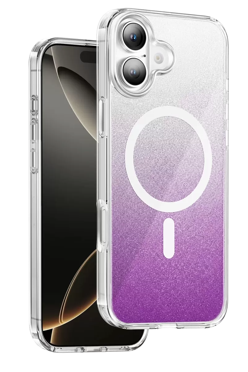 Onegif Apple İphone 16 Sora Simli Magsafe Kapak - Mor