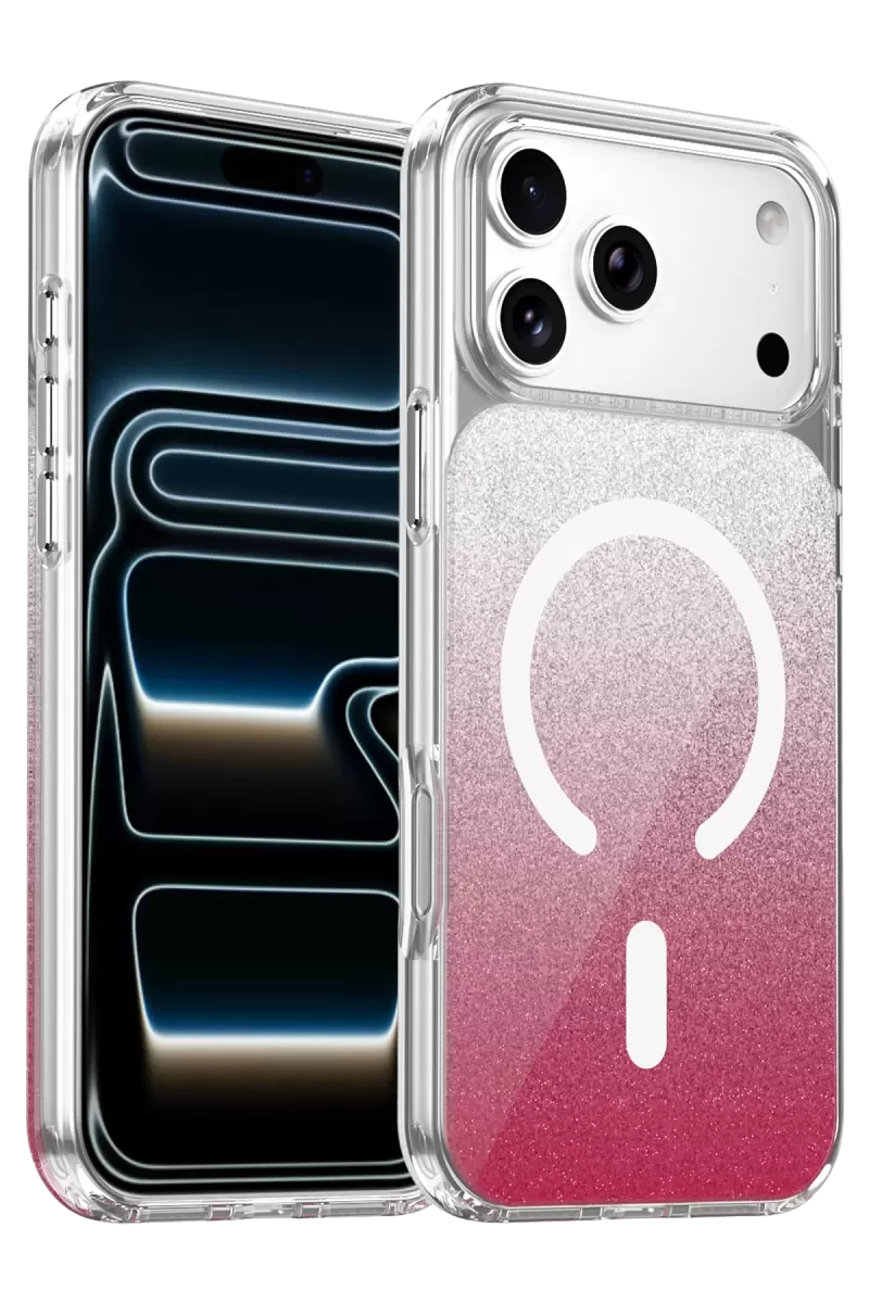 Onegif Apple İphone 17 Pro Sora Simli Magsafe Kapak - Kırmızı