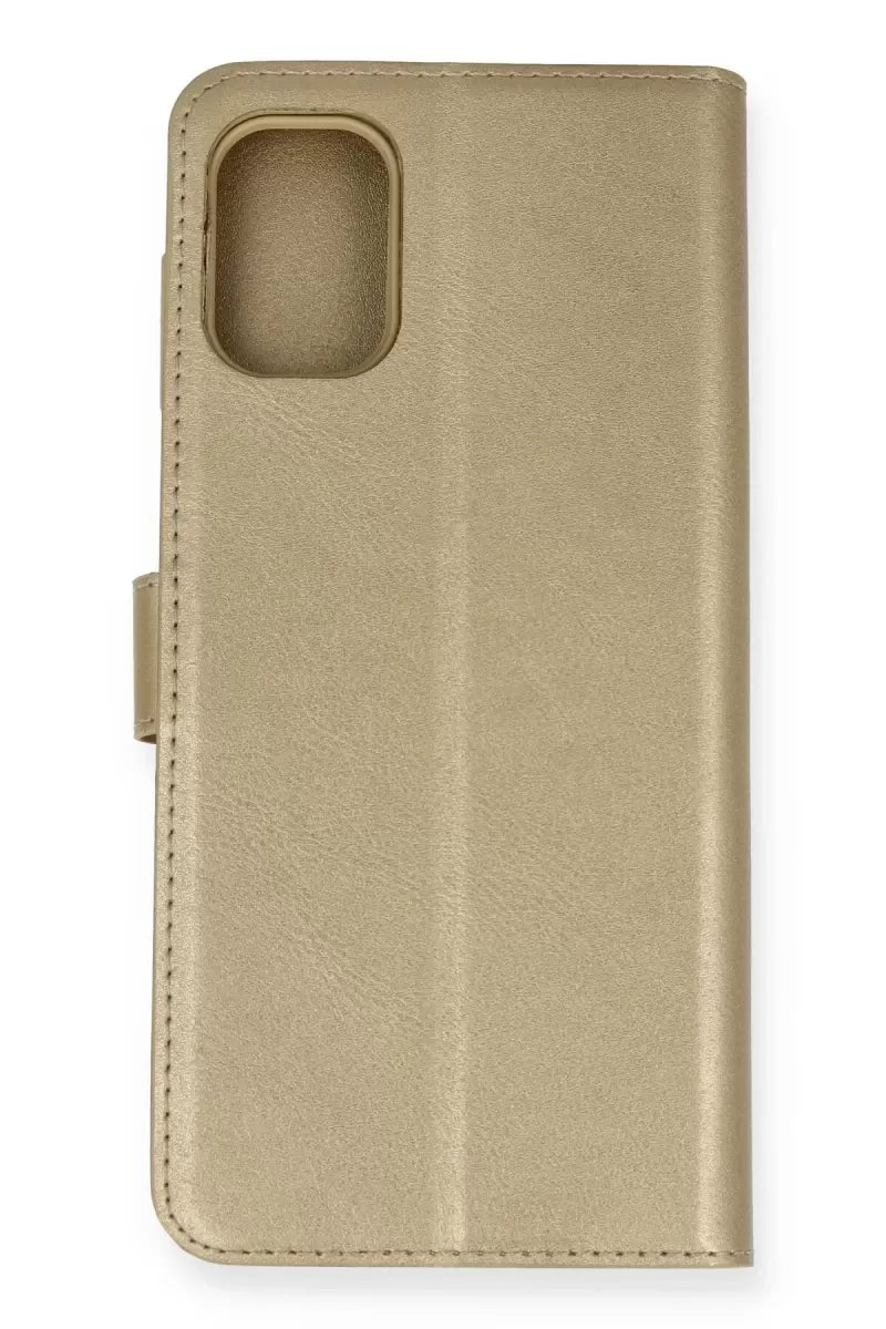 Newface Samsung Galaxy M51 Trend S Plus Kapaklı Kılıf - Gold