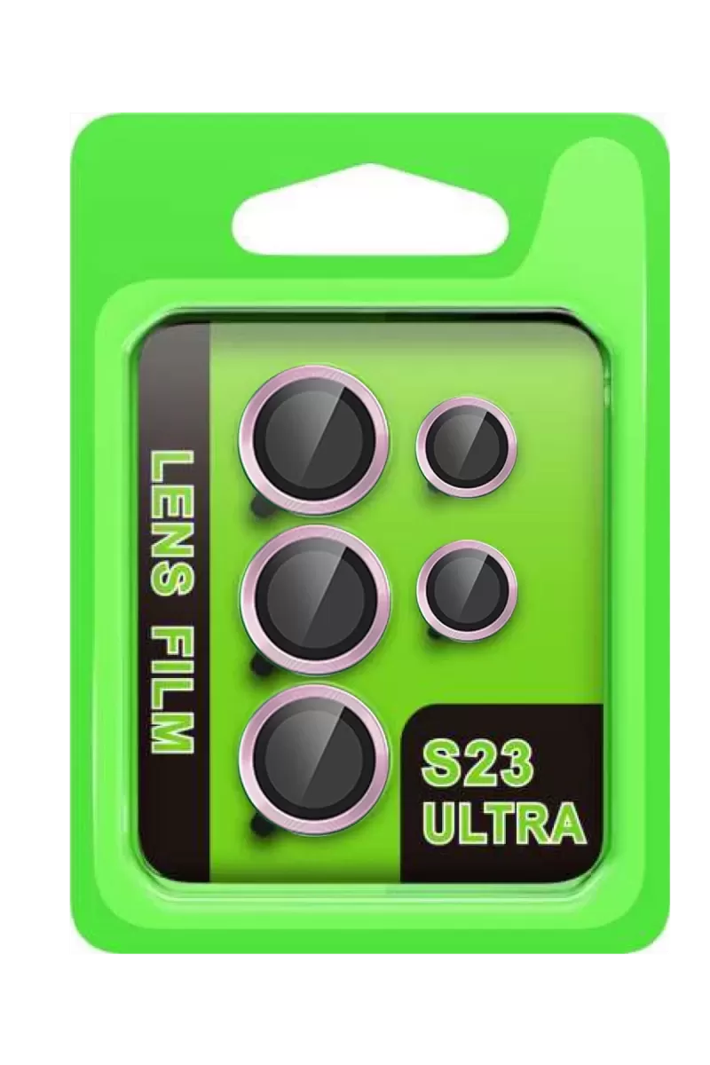 Newface Samsung Galaxy S23 Ultra Raze Metal Kamera Lens - Lila
