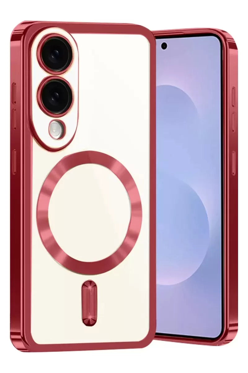 Newface Samsung Galaxy S25 Edge Kross Magneticsafe Kapak - Kırmızı