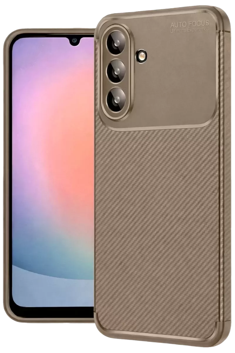 Newface Samsung Galaxy A37 5g Auto Focus Karbon Kapak - Kahverengi