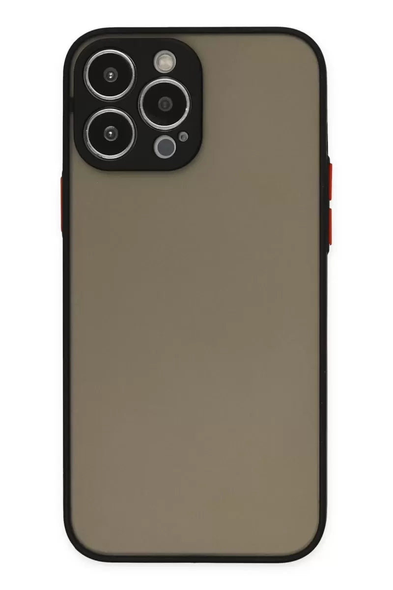 Newface Apple İphone 14 Pro Max Kılıf Montreal Silikon Kapak - Siyah