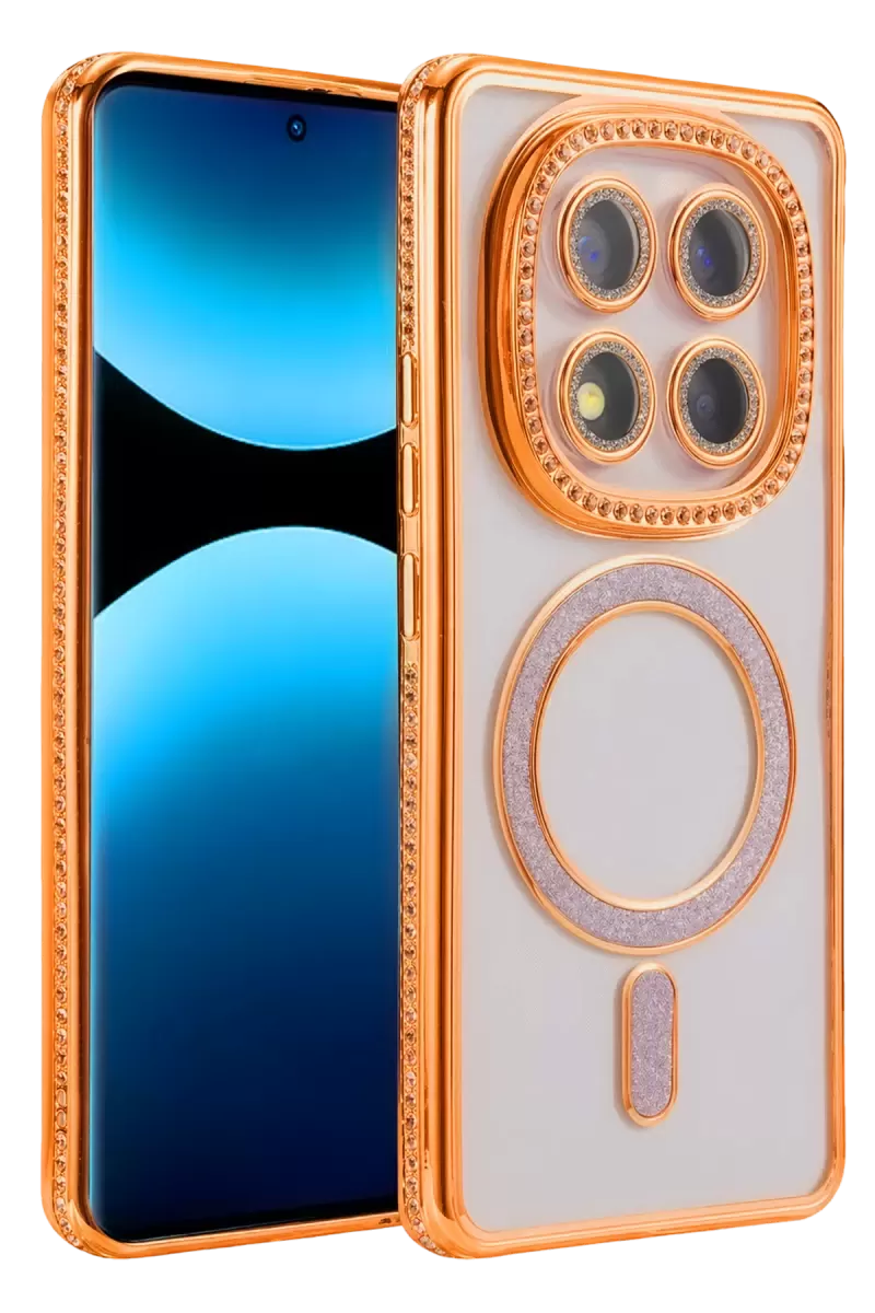 Newface Xiaomi Redmi Note 15 Pro 5g Joke Simli Magneticsafe Kılıf - Turuncu