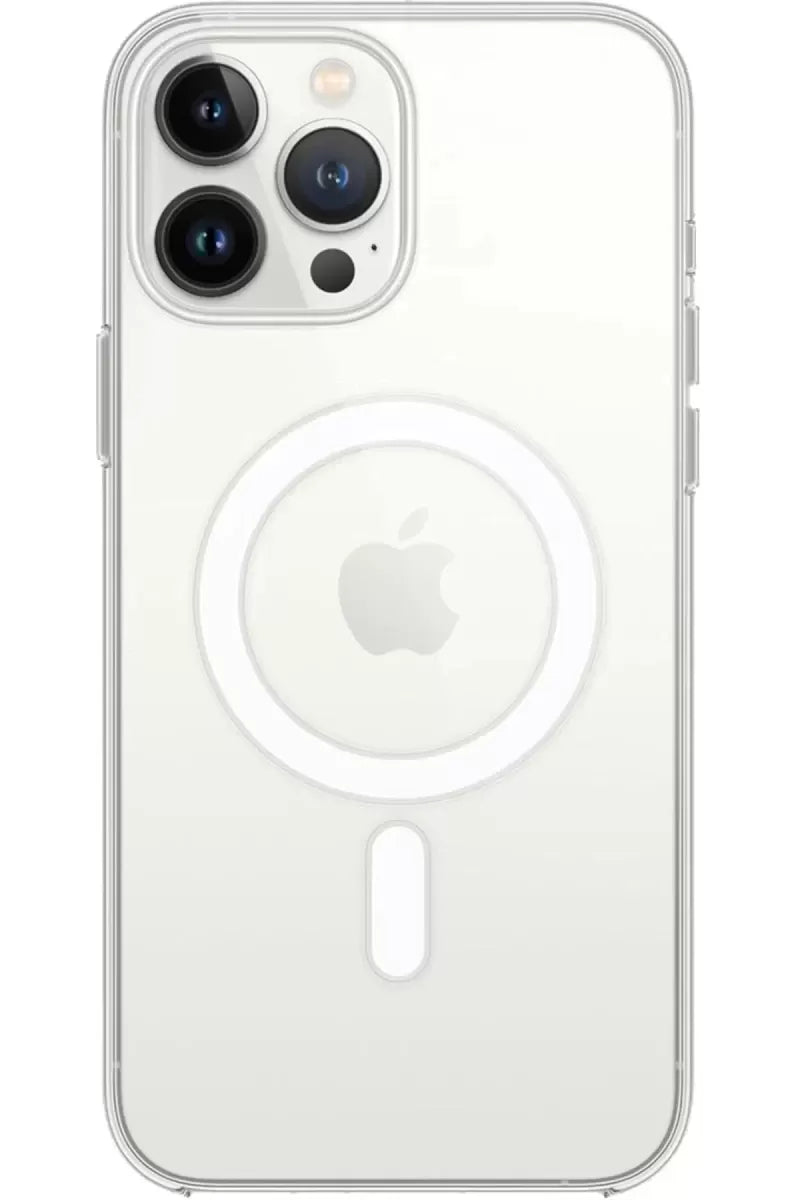 Newface Apple İphone 15 Pro Max Kılıf Magneticsafe Şeffaf Silikon - Şeffaf