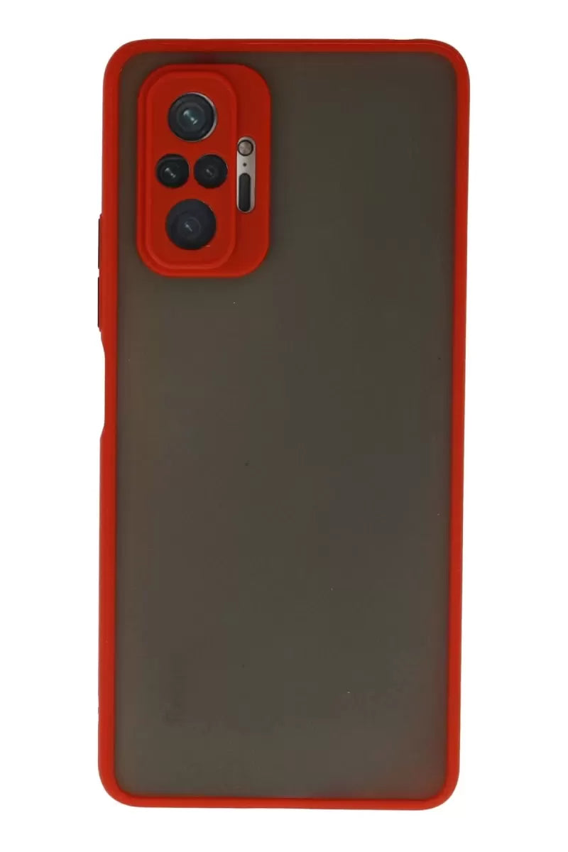 Newface Xiaomi Redmi Note 10 Pro Kılıf Montreal Silikon Kapak - Kırmızı