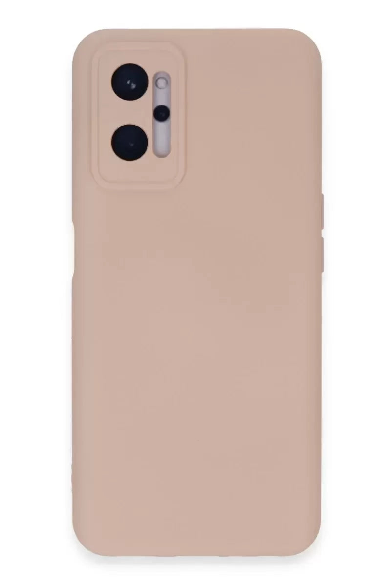 Newface Realme 9i 4g Kılıf Nano İçi Kadife Silikon - Pudra