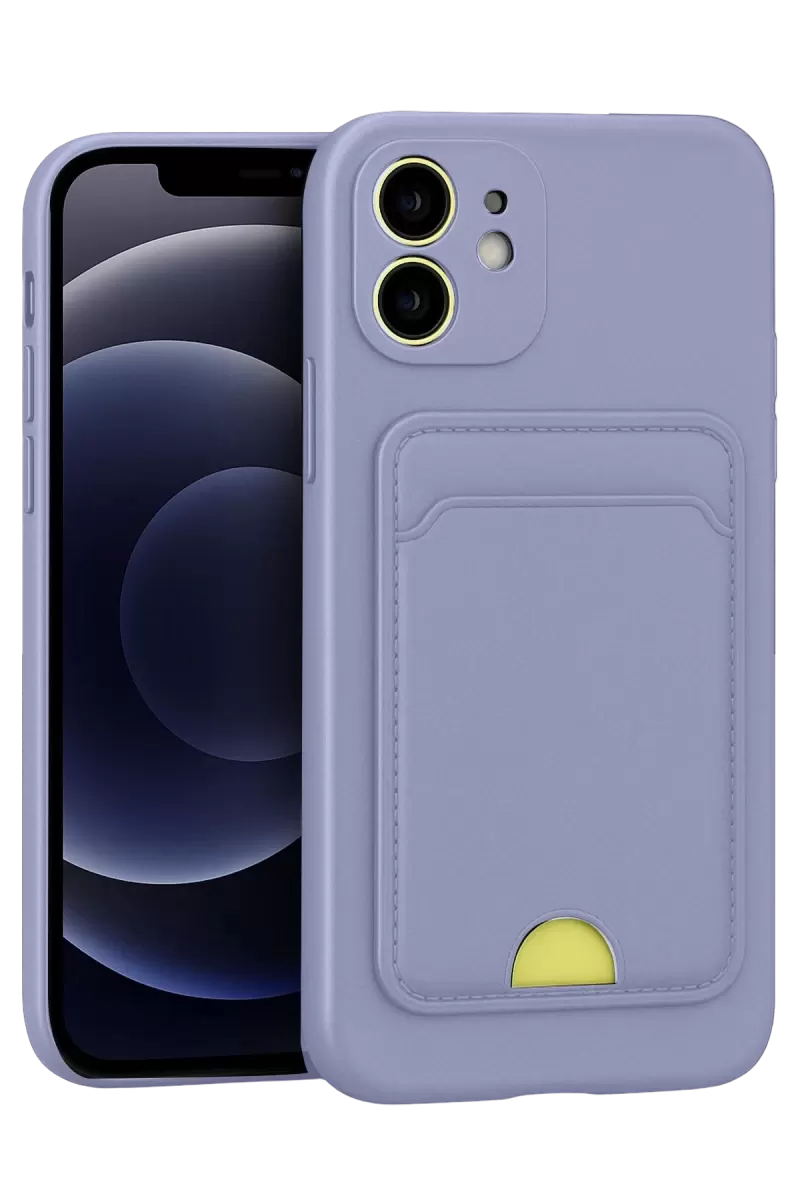 Newface Apple İphone 11 Kılıf Kelvin Kartvizitli Silikon - Lila
