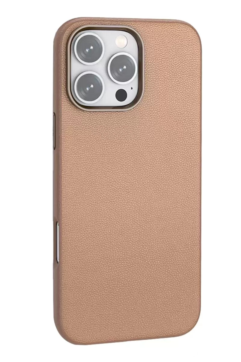 Joko Apple İphone 16 Pro Max Wonder Deri Magsafe Kapak - Bronz