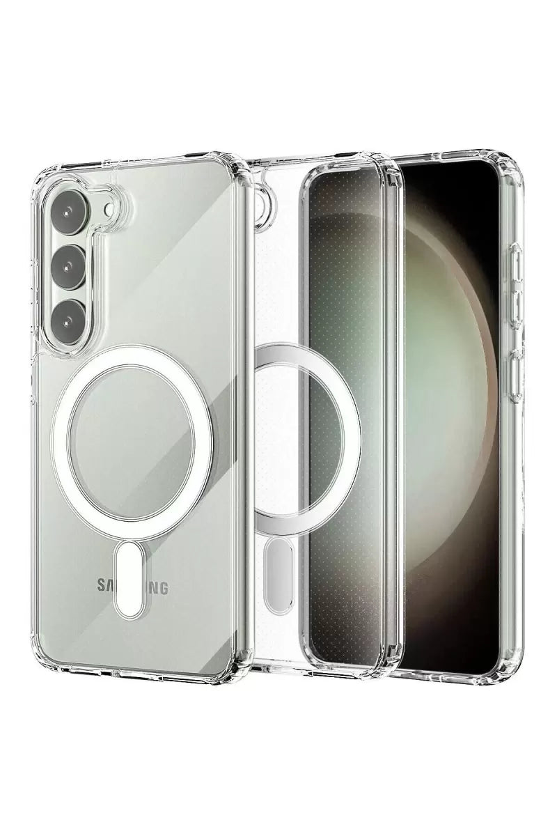 Newface Samsung Galaxy S23 Plus Kılıf Magneticsafe Şeffaf Silikon - Şeffaf