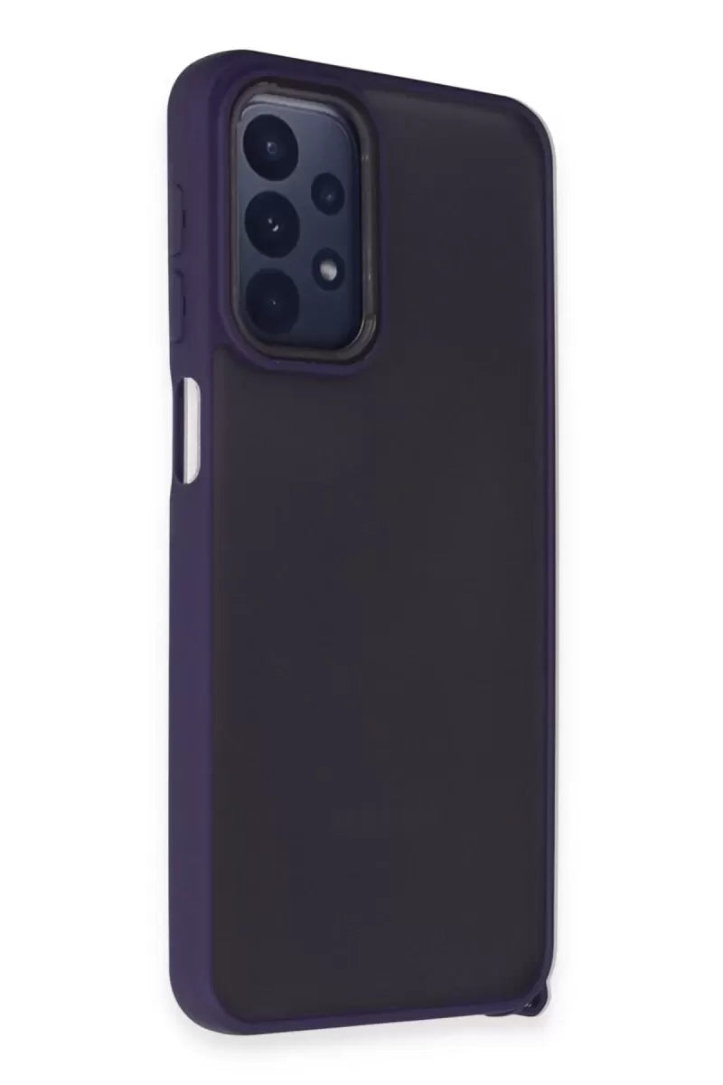 Newface Samsung Galaxy A23 4g Kılıf Elegant Kapak - Derin Mor