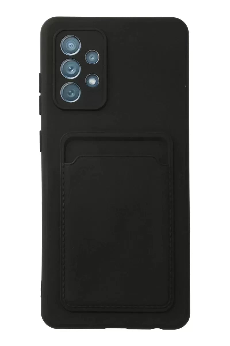 Newface Samsung Galaxy A72 Kılıf Kelvin Kartvizitli Silikon - Siyah