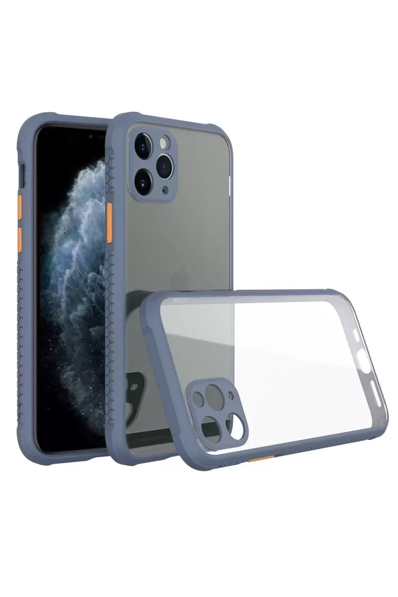 Newface Apple İphone 11 Pro Kılıf Miami Şeffaf Silikon - Gri