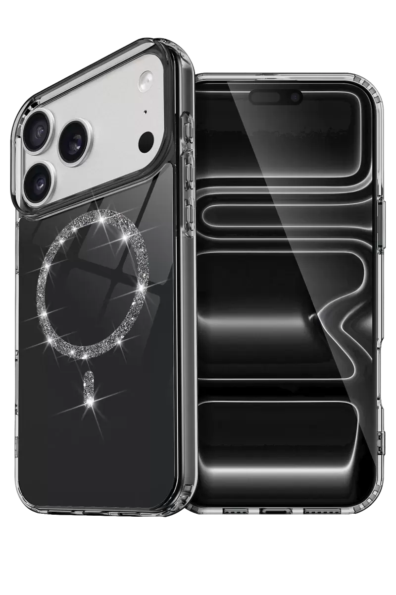 Newface Apple İphone 17 Pro Max Live Diamond Magsafe Kapak - Siyah