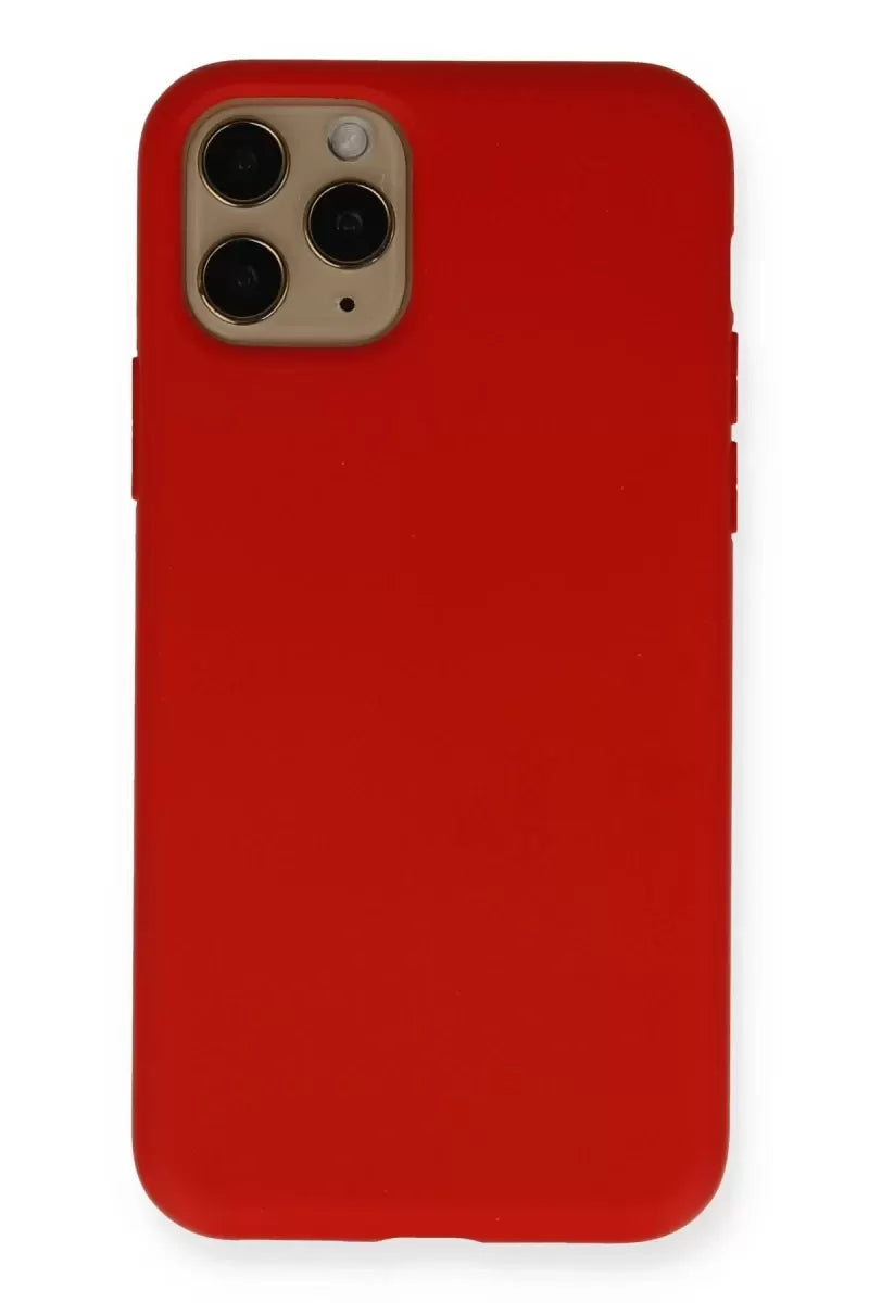 Newface Apple İphone 11 Pro Kılıf Nano İçi Kadife Silikon - Kırmızı