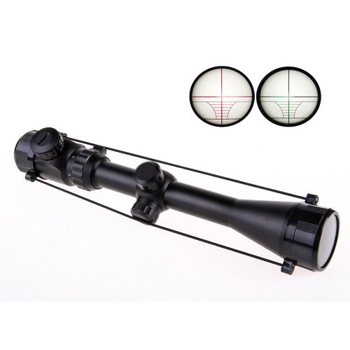3-9x40 Zoomlu Çıft Işıklı Tüfeği Dürbünü Montaj Kelepçeli