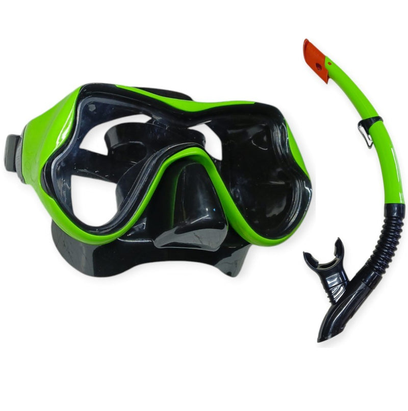 Star Diving Dalış Maskesi ve Snorkel Yetişkin - 51714-YEŞİL