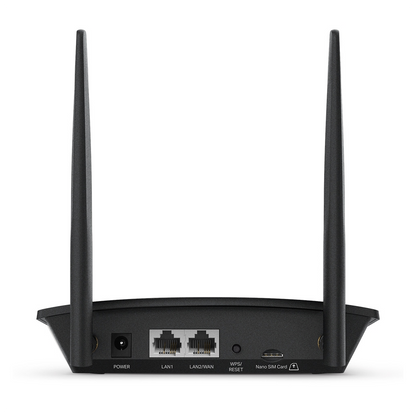 TP-LINK TL-MR100, 2Port, 300Mbps, 2,4Ghz Wifi, Masaüstü, LTE Micro Sim Kart Takılabilir 3G-4G Destekli Router