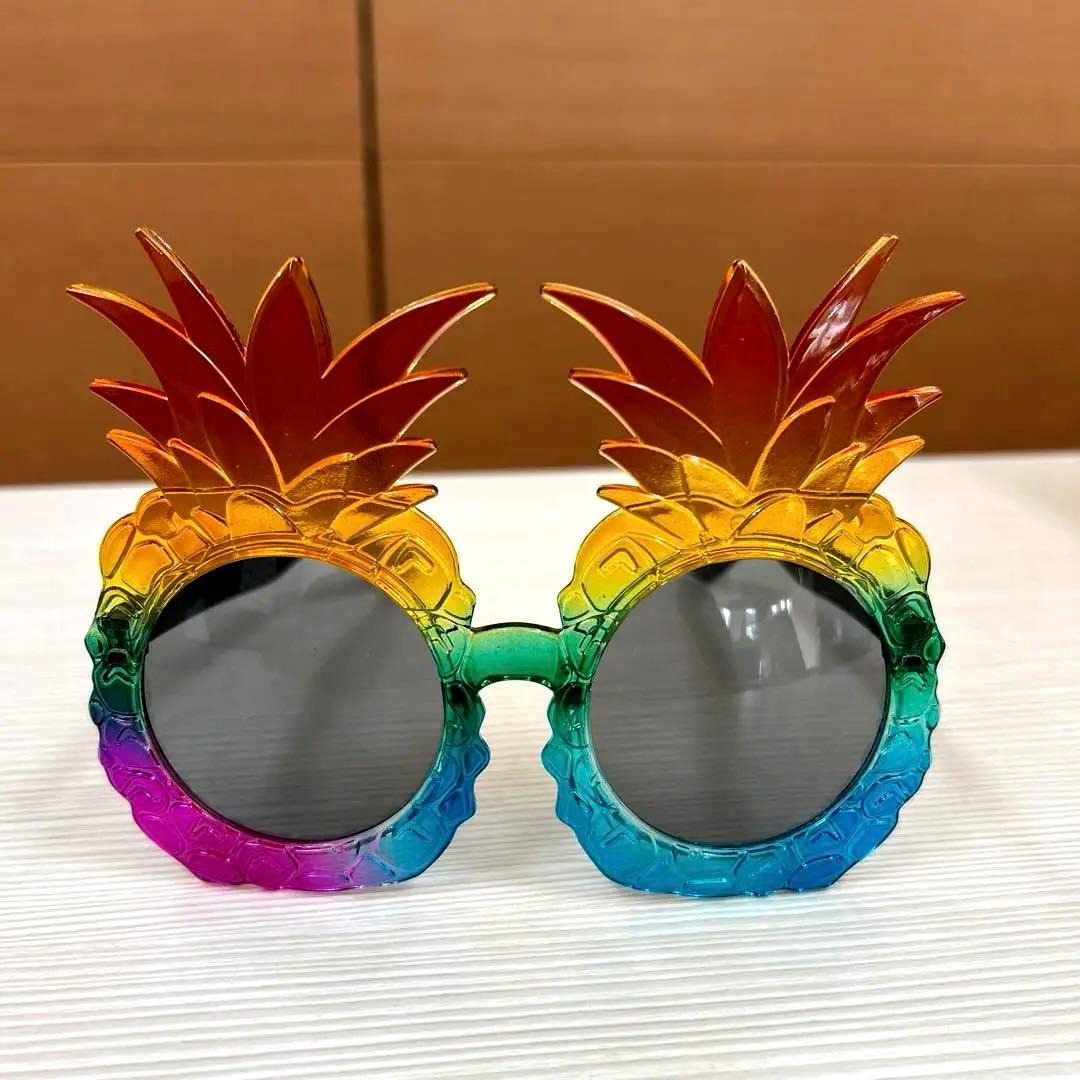 Tropikal Ananas Tasarımlı Renkli Hawaii Parti Gözlüğü (5643)