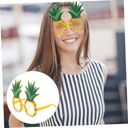 Tropikal Hawaii Ananas Şekilli Parti Gözlüğü 9.5 x 14 cm (5643)