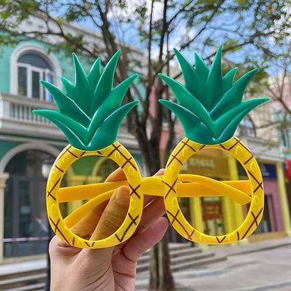 Tropikal Hawaii Ananas Şekilli Parti Gözlüğü 9.5 x 14 cm (5643)
