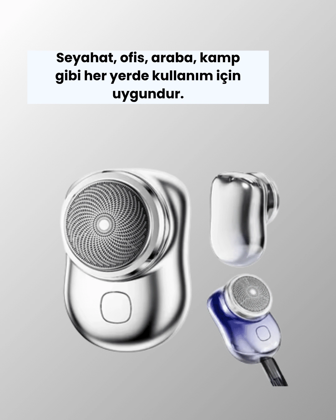 Tüm Vücut Bölgelerinde Kullanılabilen Küçük Boy Tıraş Cihazı