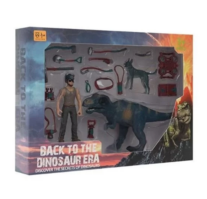 Kadın Figürlü Dinozor Set-mega