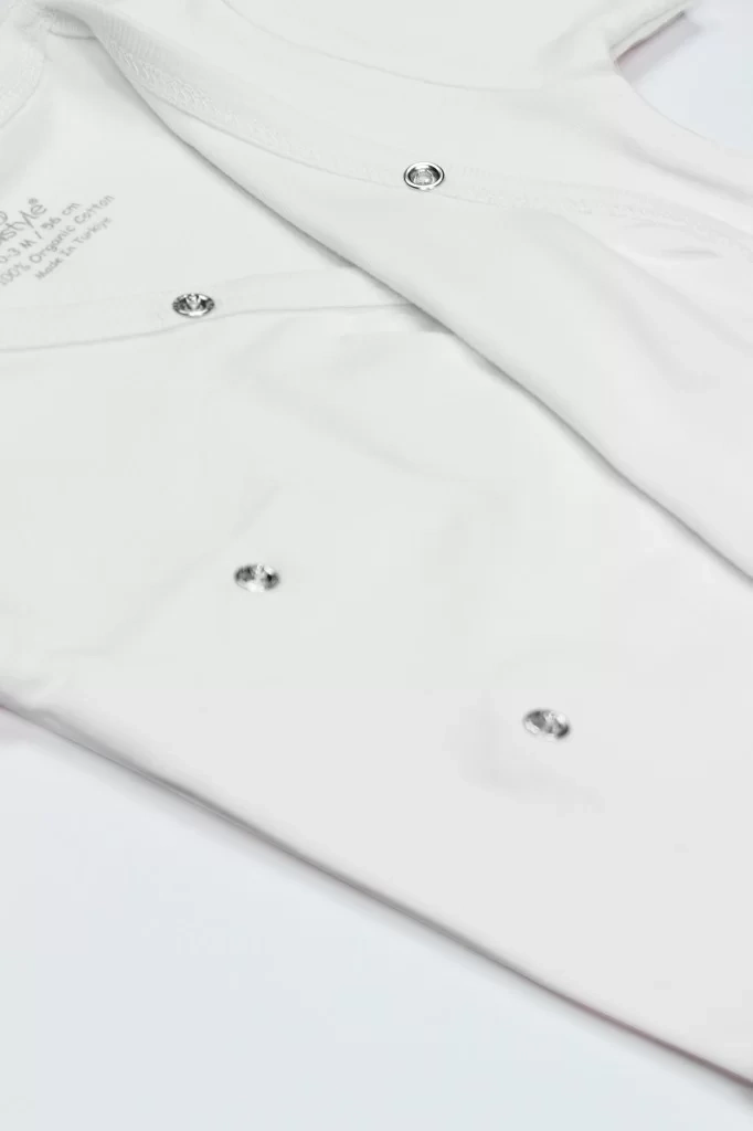 Organik Natural Basic Style Kruvaze Uzun Kol Body Bs17102 Beyaz