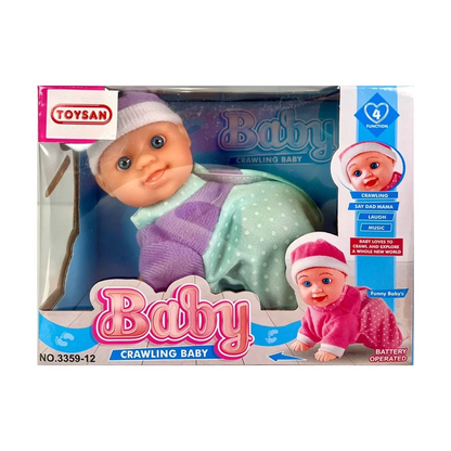 Pilli Emekleyen Sesli Bebek