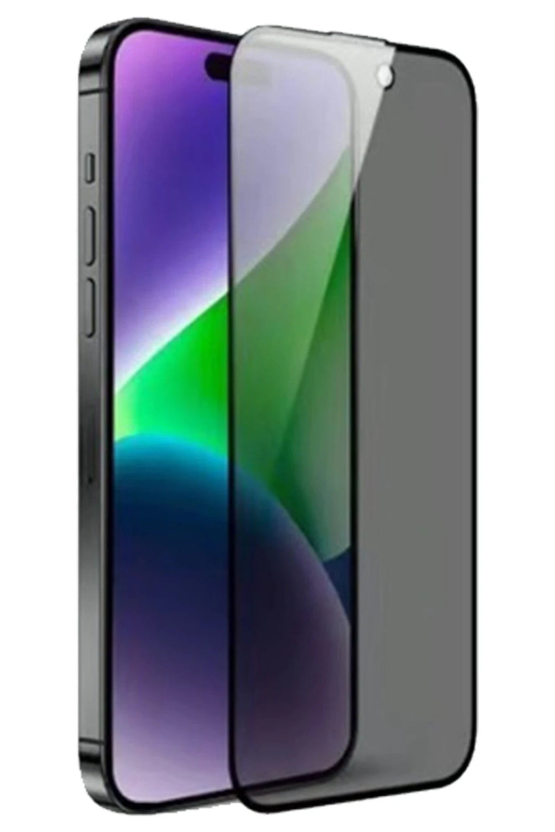 URR Apple iPhone 15 Pro 3D Privacy Resin Edge Cam Ekran Koruyucu - Siyah