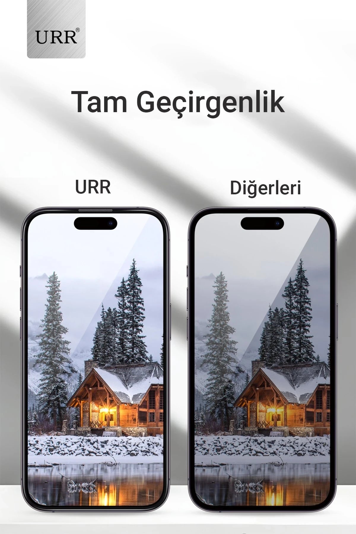 URR Apple iPhone 15 Pro 3D Privacy Resin Edge Cam Ekran Koruyucu - Siyah
