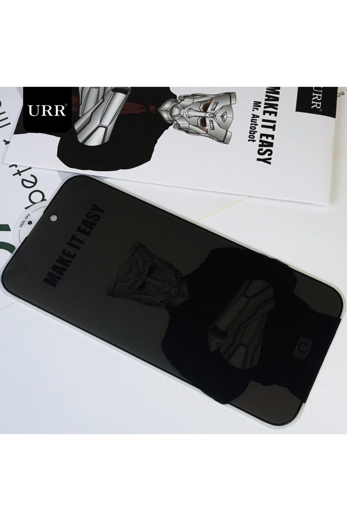 URR Apple iPhone 15 Pro 3D Privacy Resin Edge Cam Ekran Koruyucu - Siyah