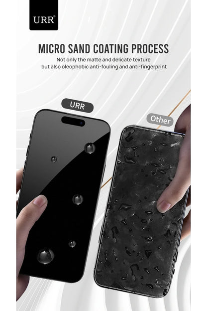 URR Apple iPhone 15 Pro Max Matte Antiglare Cam Ekran Koruyucu - Siyah