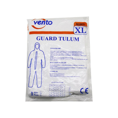 VENTO XL GUARD KORUYUCU TULUM BEYAZ - HAFİF - NON-WOVEN KUMAŞ BOY: 179-187CM - GÖĞÜS: 108-115CM (5643)