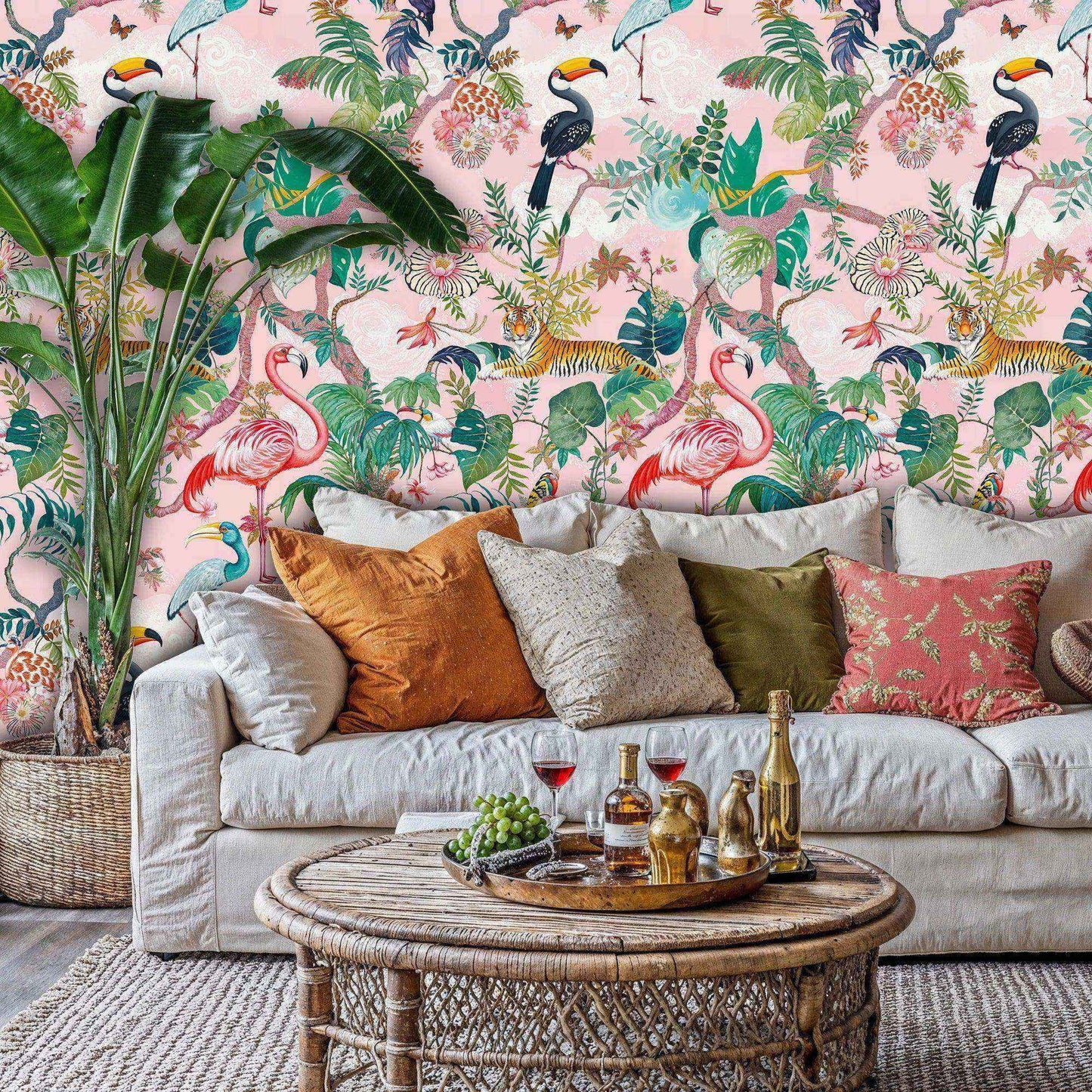 Tropical Paradise Animals Wallpaper