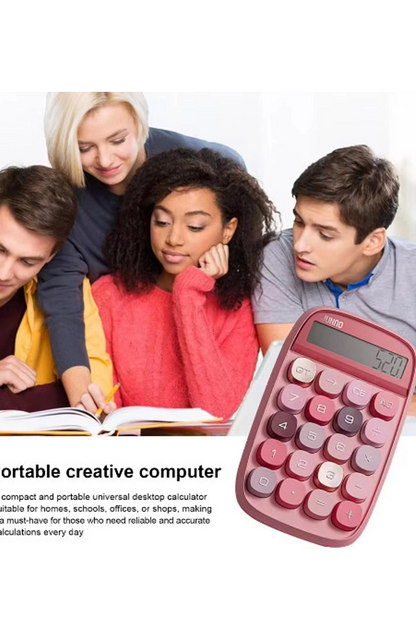 Sevimli Kare Tuşlu 10 Haneli Ldc Ekran Hesap Makinası Kahverengı