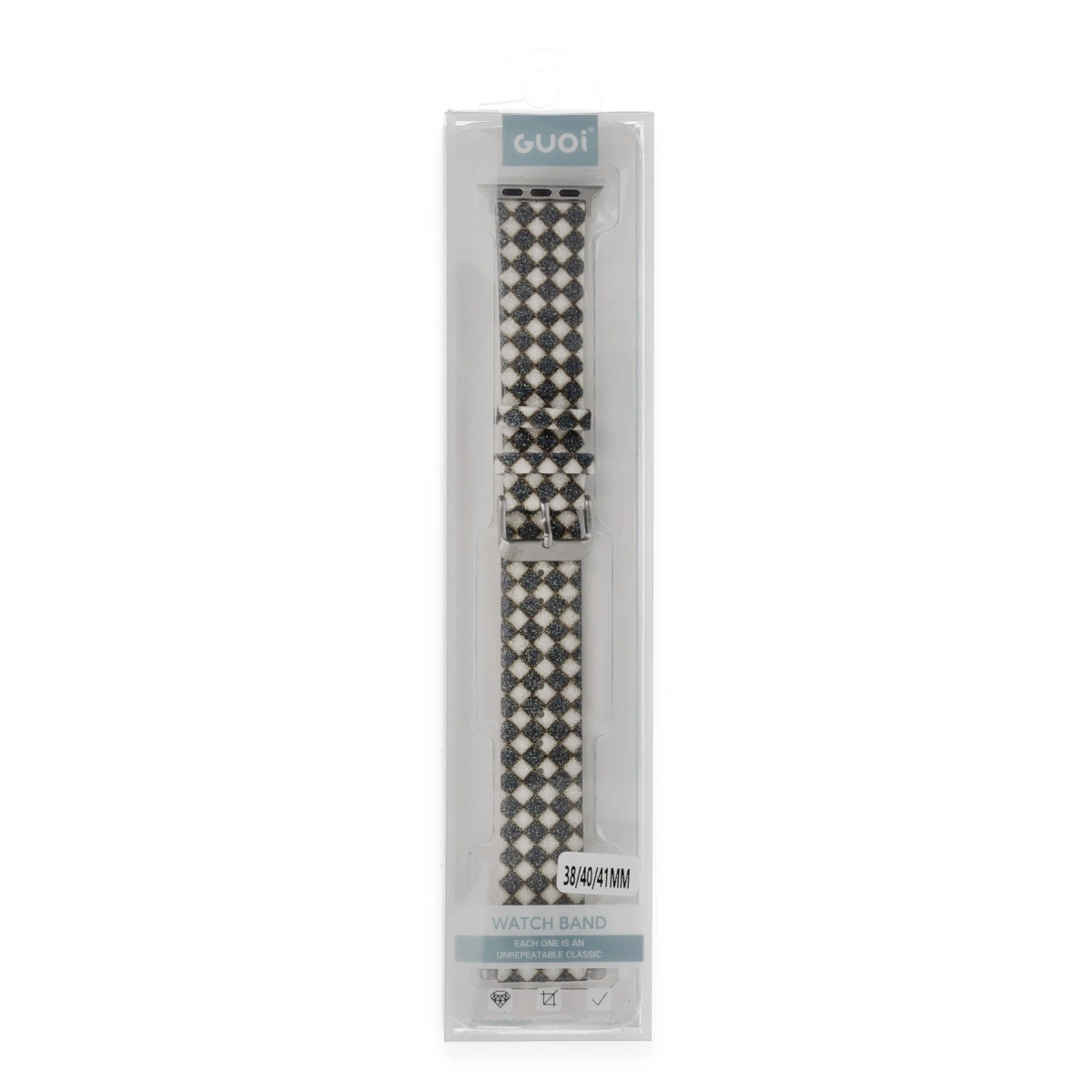 Watch 38mm Karo Motif Kordon - Siyah
