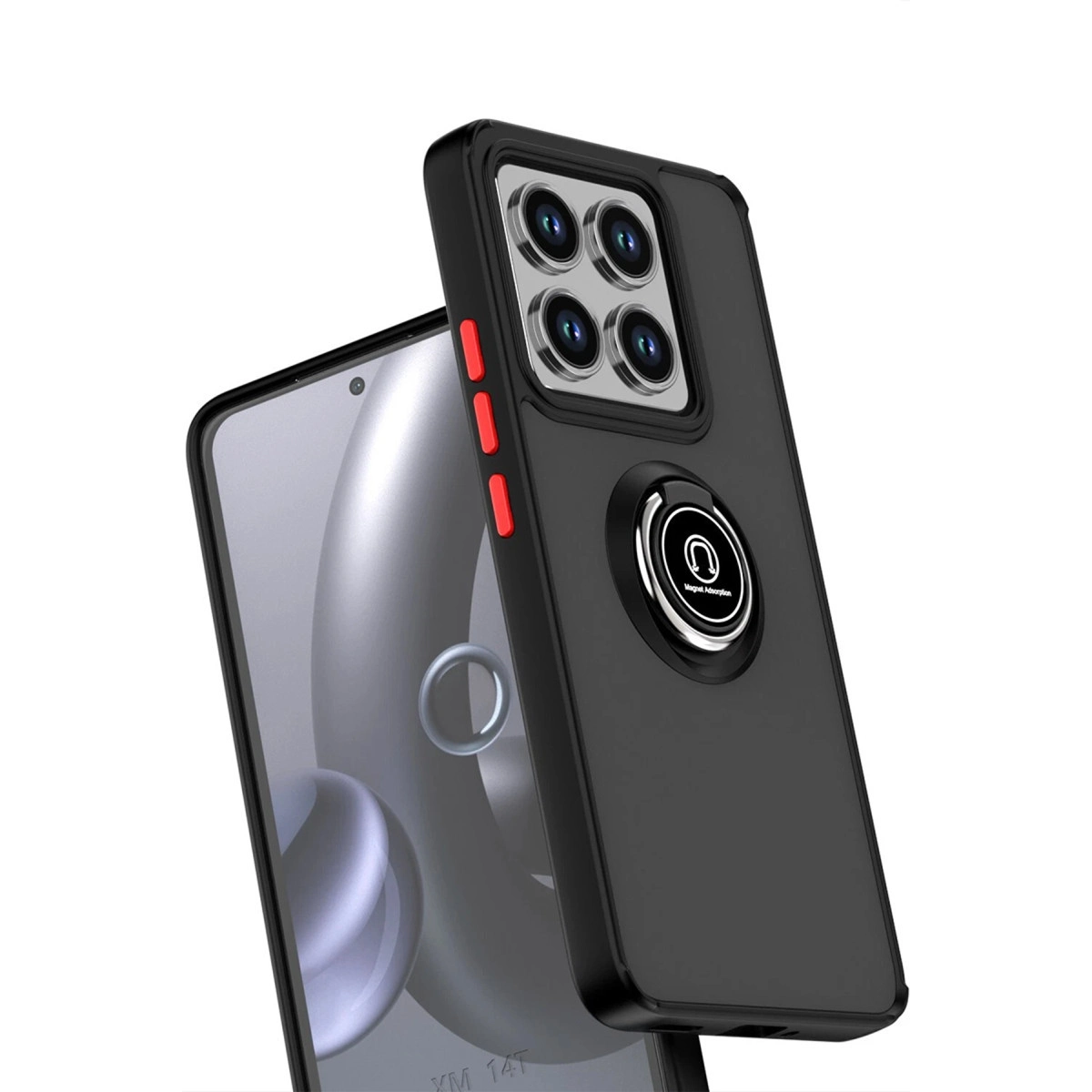 Xiaomi Mi 15 Pro Kılıf Montreal Yüzüklü Silikon Kapak - Kırmızı