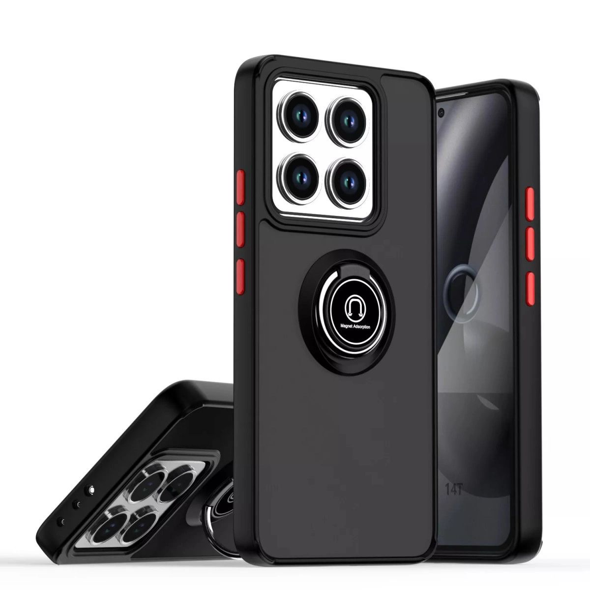 Xiaomi Mi 15 Pro Kılıf Montreal Yüzüklü Silikon Kapak - Siyah