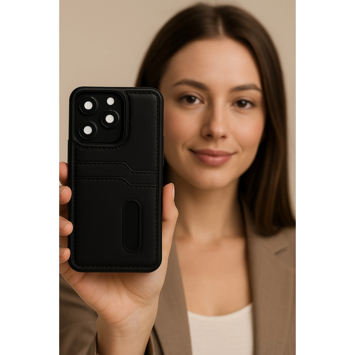 Xiaomi Redmi Note 14 4g Kılıf Sara Kartvizitli Deri Kılıf - Lacivert