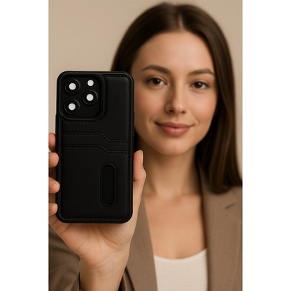 Xiaomi Redmi Note 14 4g Kılıf Sara Kartvizitli Deri Kılıf - Lacivert