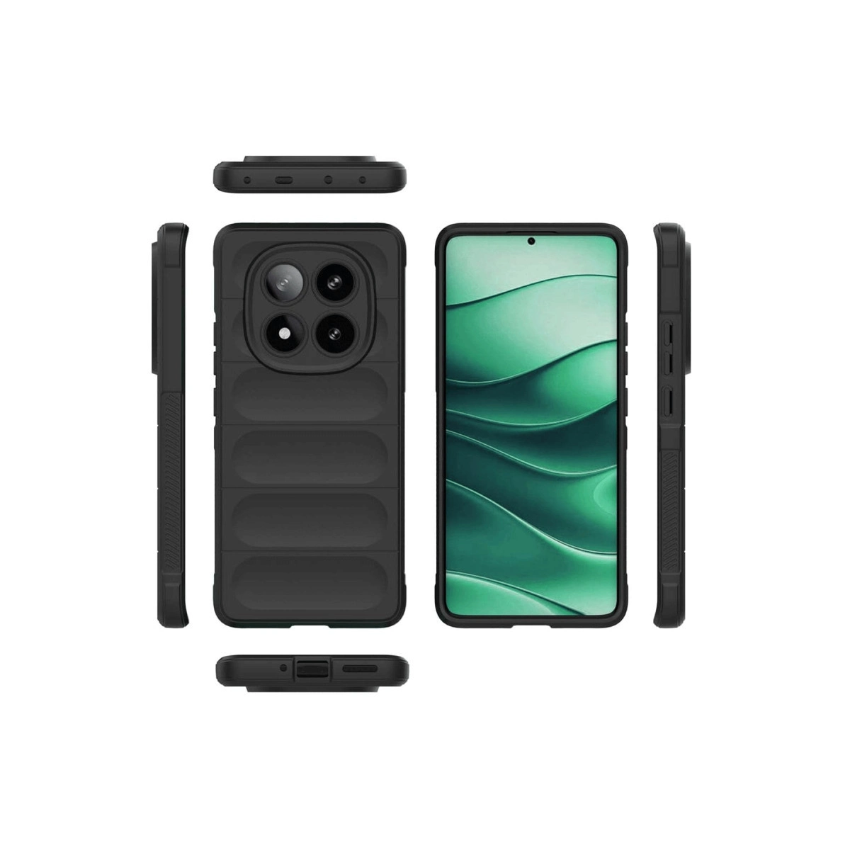 Xiaomi Redmi Note 14 Pro 4g Kılıf Optimum Silikon - Koyu Yeşil