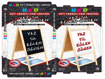 Yazı Tahtası Çift Taraflı Ayaklı Mıknatıslı Yazı Tahtası Seti 110 X 60