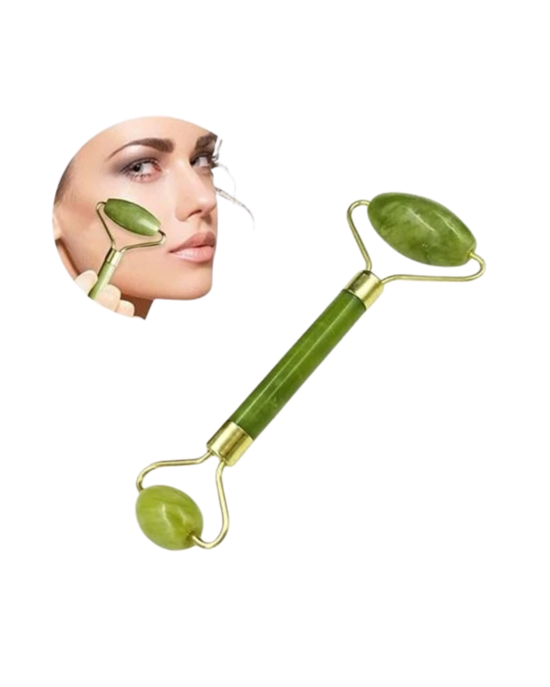 Yeşim Taşı Yüz Bakım Seti Çift Başlıklı Roller Ve Gua Sha