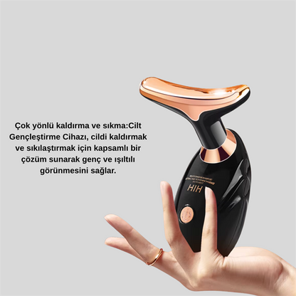 Titreşimli Yüz ve Boyun Masaj Aleti Lifting Etkili Cilt Bakım Cihazı